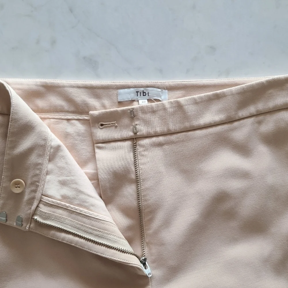 Tibi Anson Skinny Crop Pants, Size 10, Blush, EUC